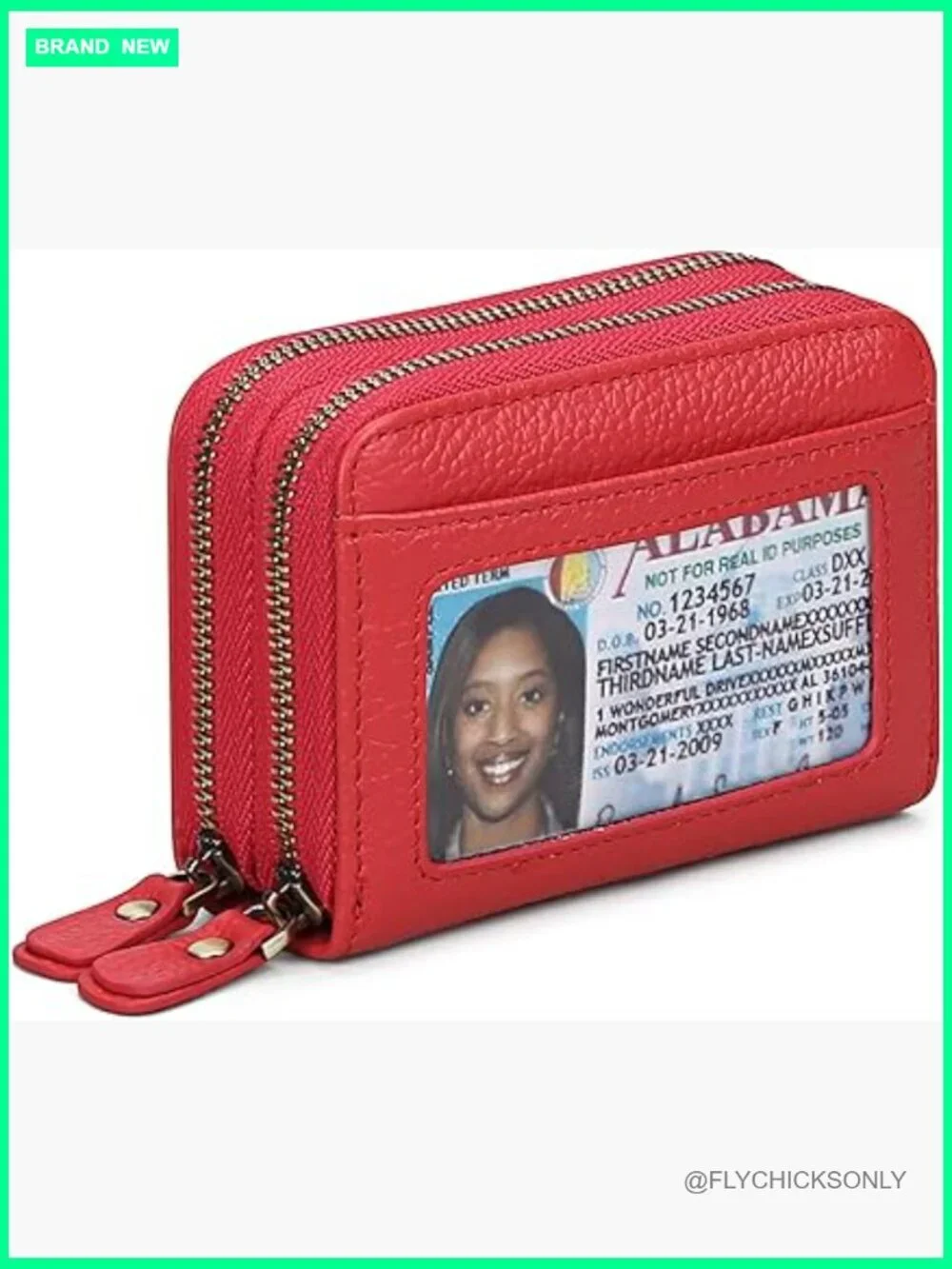 Genuine Leather RFID Blocking Credit Card Holder Accordion Wallet